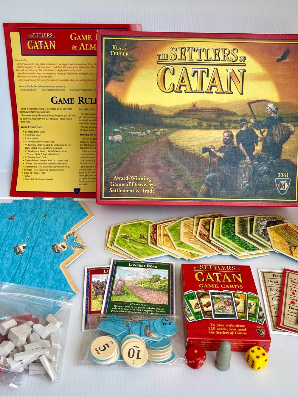 The Settlers of Catan Board Game Mayfair 3061 Klaus Teuber - COMPLETE